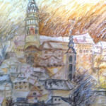 Český Krumlov | akvarel pastel