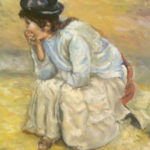 Odpočívající žena | olej na plátně