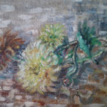 Chryzantémy | olej na hrubém plátně